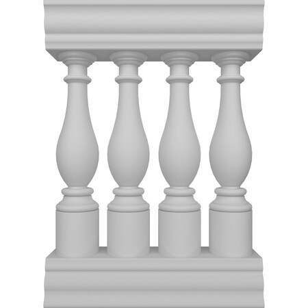 Ekena Millwork Fiberthane Legacy Balustrade Railing Kit, Style K (6 1/4" On-Center Spacing to Pass 4" Sphere Code) BALK37X024LGK